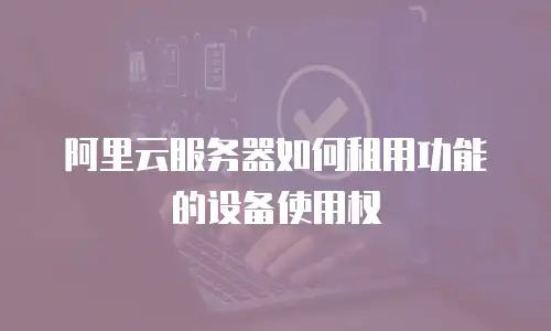 阿里云服务器如何租用功能的设备使用权