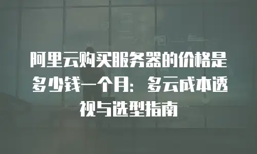 阿里云购买服务器的价格是多少钱一个月：多云成本透视与选型指南
