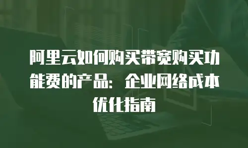 阿里云如何购买带宽购买功能费的产品：企业网络成本优化指南