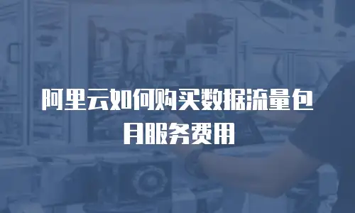 阿里云如何购买数据流量包月服务费用