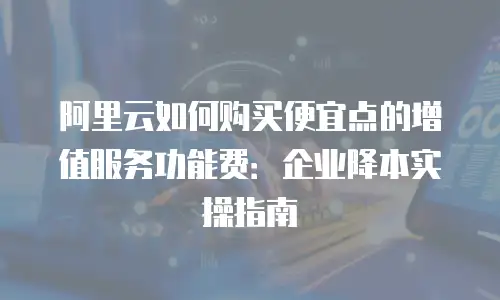阿里云如何购买便宜点的增值服务功能费：企业降本实操指南