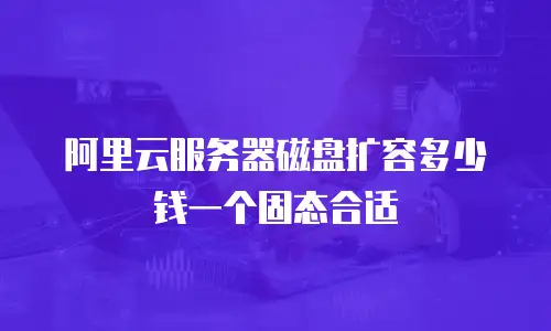 阿里云服务器磁盘扩容多少钱一个固态合适