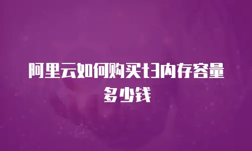 阿里云如何购买t3内存容量多少钱