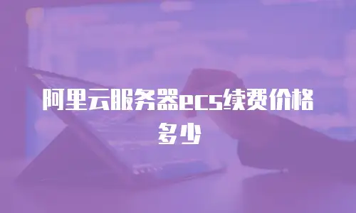 阿里云服务器ecs续费价格多少