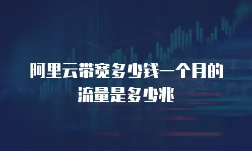 阿里云带宽多少钱一个月的流量是多少兆