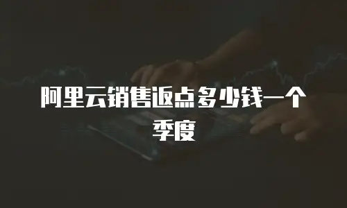 阿里云销售返点多少钱一个季度