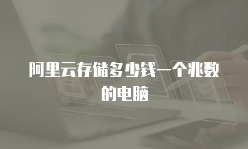 阿里云存储多少钱一个兆数的电脑