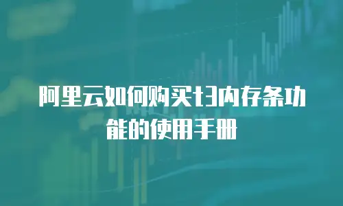 阿里云如何购买t3内存条功能的使用手册