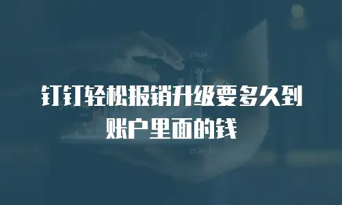 钉钉轻松报销升级要多久到账户里面的钱