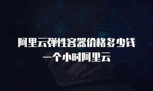 阿里云弹性容器价格多少钱一个小时阿里云