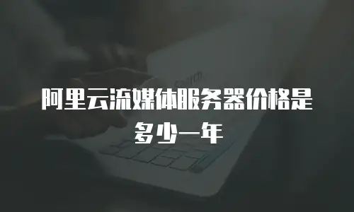 阿里云流媒体服务器价格是多少一年