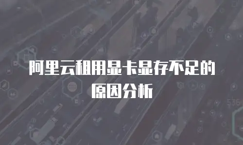 阿里云租用显卡显存不足的原因分析