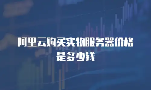 阿里云购买实物服务器价格是多少钱