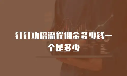 钉钉功倍流程佣金多少钱一个是多少