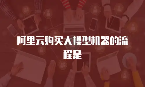 阿里云购买大模型机器的流程是