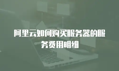 阿里云如何购买服务器的服务费用明细