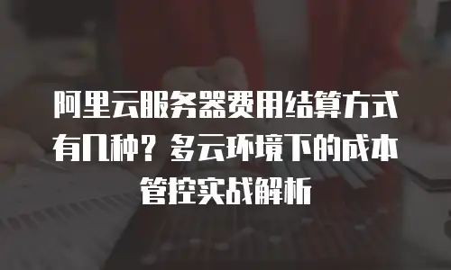阿里云服务器费用结算方式有几种？多云环境下的成本管控实战解析