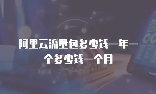 阿里云流量包多少钱一年一个多少钱一个月