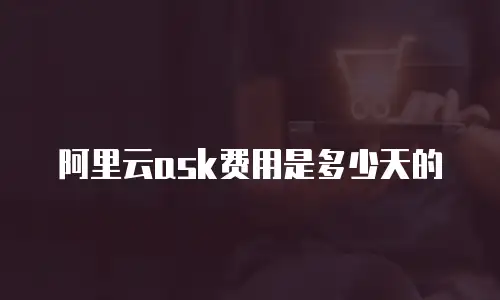 阿里云ask费用是多少天的