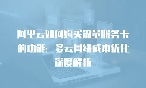 阿里云如何购买流量服务卡的功能：多云网络成本优化深度解析