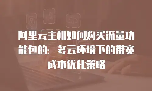 阿里云主机如何购买流量功能包的：多云环境下的带宽成本优化策略