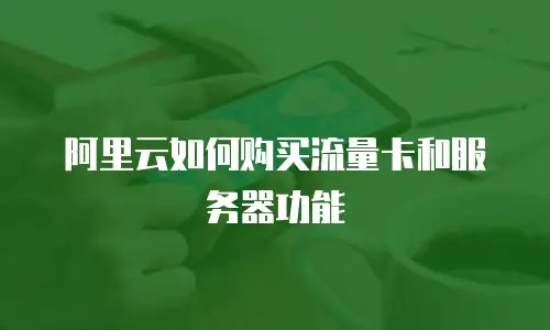 阿里云如何购买流量卡和服务器功能