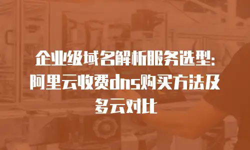 企业级域名解析服务选型：阿里云收费dns购买方法及多云对比
