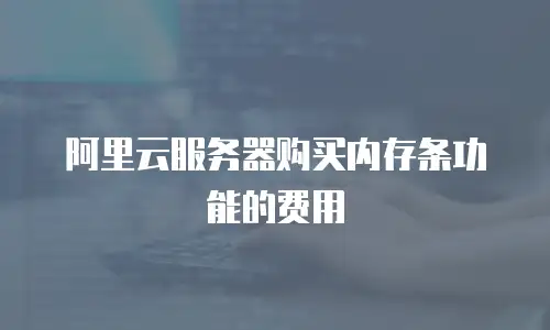 阿里云服务器购买内存条功能的费用