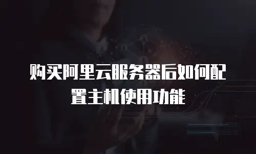 购买阿里云服务器后如何配置主机使用功能