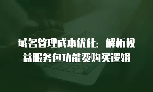 域名管理成本优化：解析权益服务包功能费购买逻辑