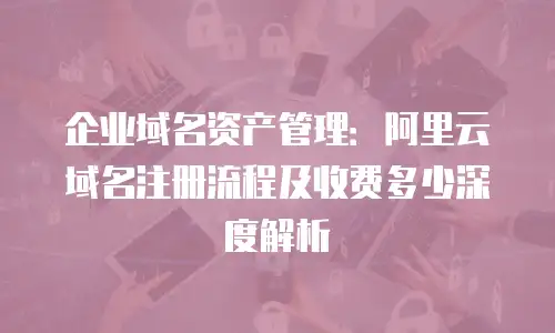 企业域名资产管理：阿里云域名注册流程及收费多少深度解析