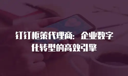 钉钉枢策代理商：企业数字化转型的高效引擎