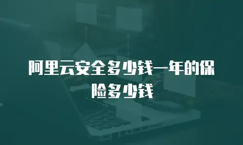 阿里云安全多少钱一年的保险多少钱