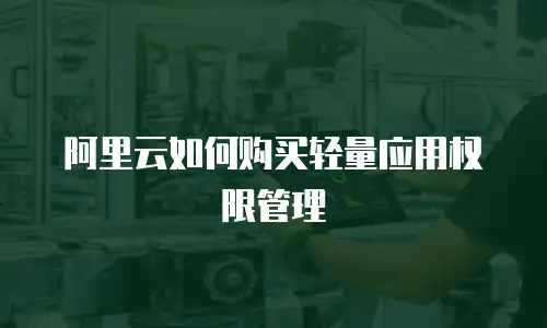 阿里云如何购买轻量应用权限管理