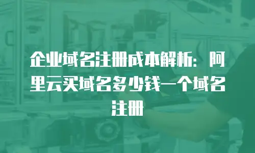 企业域名注册成本解析：阿里云买域名多少钱一个域名注册