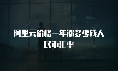 阿里云价格一年涨多少钱人民币汇率