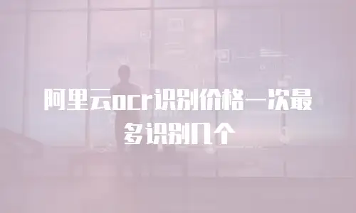 阿里云ocr识别价格一次最多识别几个