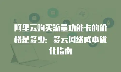 阿里云购买流量功能卡的价格是多少：多云网络成本优化指南