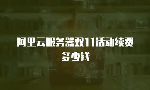 阿里云服务器双11活动续费多少钱