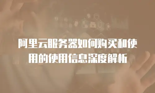 阿里云服务器如何购买和使用的使用信息深度解析