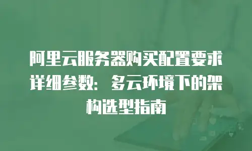 阿里云服务器购买配置要求详细参数：多云环境下的架构选型指南