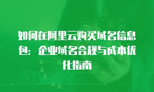 如何在阿里云购买域名信息包：企业域名合规与成本优化指南