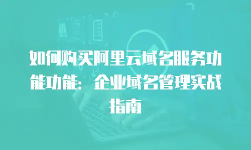 如何购买阿里云域名服务功能功能：企业域名管理实战指南