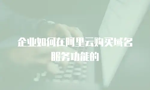企业如何在阿里云购买域名服务功能的