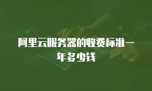 阿里云服务器的收费标准一年多少钱