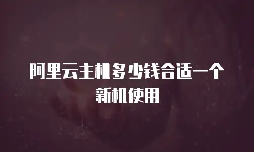 阿里云主机多少钱合适一个新机使用