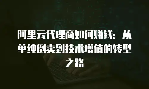 阿里云代理商如何赚钱：从单纯倒卖到技术增值的转型之路