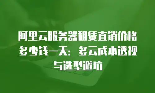 阿里云服务器租赁直销价格多少钱一天：多云成本透视与选型避坑