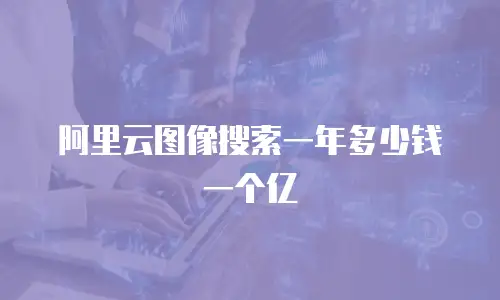 阿里云图像搜索一年多少钱一个亿