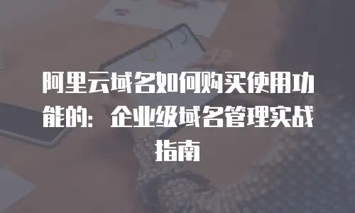阿里云域名如何购买使用功能的：企业级域名管理实战指南
